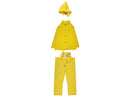 Rain Jackets - Polyvinyl Chloride (PVC) Polyester 3 Piece Rain Suit - Yellow