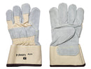 Cut Resistant Gloves - Grey Split Leather with Twaron Steel Cotton Knitted Lining