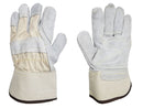 Leather Palm - Cow Split Leather Double Palm with Kevlar Stitching - Beige