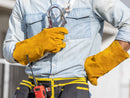 Welding Gloves - Cow Split Leather Gloves - Golden Brown