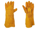 Welding Gloves - Cow Split Leather Gloves - Golden Brown
