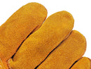 Welding Gloves - Cow Split Leather Gloves - Golden Brown