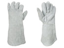 Welding Gloves - Cow Split Leather Gloves - Reinforced Thumb and Palm - Grey