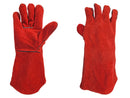 Welding Gloves - Cow Split Leather Gloves - Red