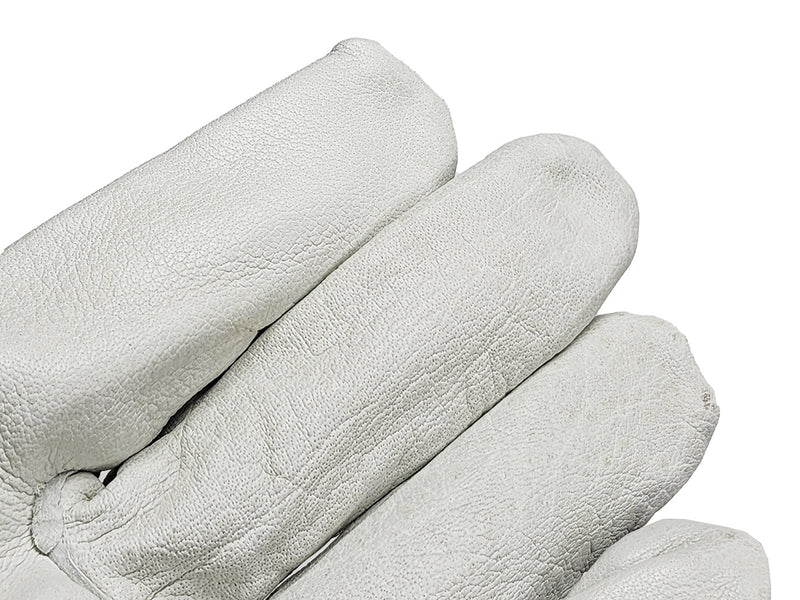 Driver Gloves - Cow Grain Split Leather Back with Adjustable Strap Gloves - Keystone Thumb - Beige