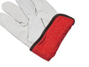 Driver Gloves - Goat Skin Gloves - Red Jersey Lining - White