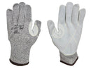 Leather Palm - Cut 5 H-Power Split Leather Palm Gloves - Grey