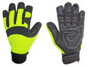 Mechanic Gloves - Synthetic Leather Glove - Hi Vis Yellow