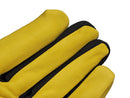 Mechanic Gloves - Deer Skin Glove - Black and Golden Yellow