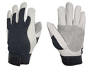 Mechanic Gloves - Goat Skin Double Palm Glove - Black