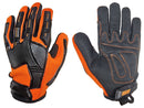 Mechanic Gloves - Synthetic Leather - Hi Vis Orange