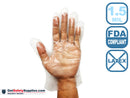 Thermoplastic Elastomer TPE Disposable Gloves - 1.5 Mil Thick Powder Free Gloves - Semi Transparent