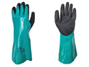Nitrile Disposable Gloves - 18 Gauge with 12" Length Cuff Nitrile Coated Nylon Shell Gloves
