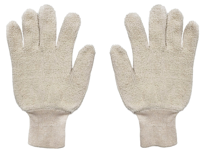 Cotton - 18 oz Terry Cloth Gloves - Beige