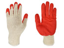 String Knit - Cotton Polyester Knit Glove with Red Latex Coated Palm
