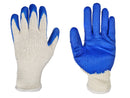 String Knit - Cotton Polyester Knit Glove with Blue Latex Coated Palm