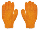 String Knit - Honeycomb Textured PVC Coating String Knit Gloves - Orange