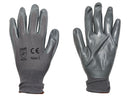 Cut Resistant Gloves - Grey Nylon Shell - Grey Nitrile Coating