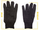 Cotton - 8 oz Brown Jersey Gloves