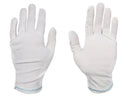 Cotton - Nylon Stretchable Gloves - White
