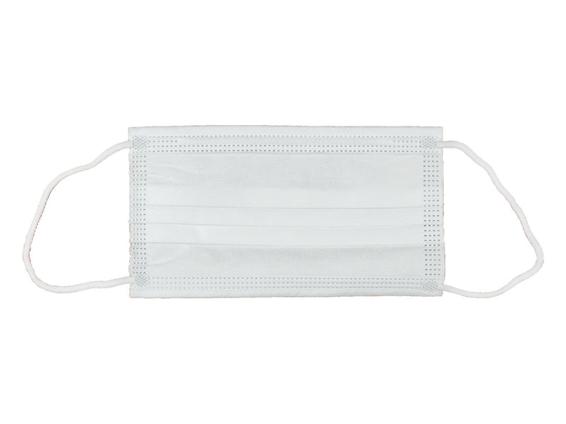 Face Masks - White 3 Ply Earloop Mask