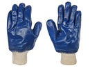 Chemical Resistant - Smooth Fully Nitrile Coated Gloves - Knit Cuff