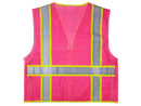 Safety Vest - Mesh Vest with Pockets - Pink
