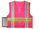 Safety Vest - Mesh Vest with Pockets - Pink