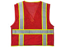 Safety Vest - Mesh Vest with Pockets - Red