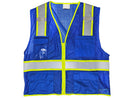 Safety Vest - Mesh Vest with Pockets - Blue
