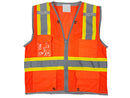 Safety Vest - Class II Mesh Surveyor Vest - Hi Vis Orange