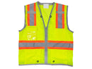 Safety Vest - Class II Mesh Surveyor Vest - Hi Vis Yellow