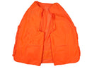 Safety Vest - Class II Solid Front and Mesh Back Vest with Reflective Stripes - Hi Vis Orange