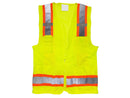 Safety Vest - Class II Solid Front and Mesh Back Vest - Hi Vis Yellow