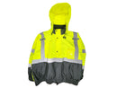Safety Jacket - Class III Water Resistant Jacket - Removable Liner - Hi Vis Yellow and Black