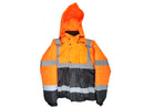 Safety Jacket - Class III Water Resistant Jacket - Hi Vis Orange and Black