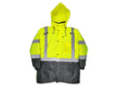 Safety Parka - Class III Water Resistant Parka - Hi Vis Yellow and Black