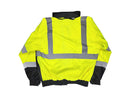 Safety Bomber Jacket - Class III Water Resistant Jacket - Hi Vis Yellow and Black