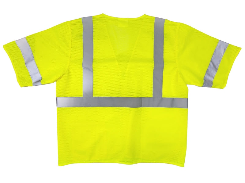 Safety Vest - Class III Surveyor Mesh Vest - Hi Vis Yellow
