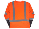 Safety T-Shirts - Class III Long Sleeve T-Shirts - Hi Vis Orange and Black