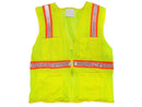 Safety Vest - Surveyor Solid Front and Mesh Back Vest - Hi Vis Yellow