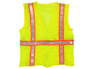 Safety Vest - Surveyor Solid Front and Mesh Back Vest - Hi Vis Yellow