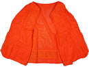 Safety Vest - Class II Flame Retardant Surveyor Solid Front and Mesh Back Vest - Hi Vis Orange