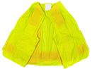 Safety Vest - Class II Flame Retardant Surveyor Solid Front and Mesh Back Vest - Hi Vis Yellow