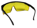 Type 2 - Safety Glasses - Frameless with Black Temples and Amber Lenses