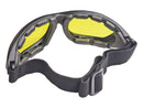 Type 17 - Safety Goggles - Black Full Frame with Amber Lenses
