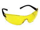 Type 6 - Safety Glasses - Frameless with Black Temples and Amber Lenses