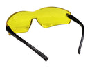 Type 6 - Safety Glasses - Frameless with Black Temples and Amber Lenses