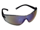 Type 6 - Safety Glasses - Frameless with Black Temples and Blue Mirror Lenses