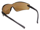 Type 6 - Safety Glasses - Frameless with Black Temples and Brown Lenses